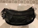 Zwarte handtas (echt leer), Handtassen en Accessoires, Tassen | Damestassen, Ophalen of Verzenden, Zo goed als nieuw, Zwart, Handtas