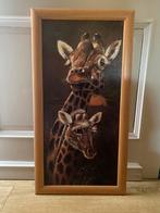 Schilderij giraf, Comme neuf, Autres types, Enlèvement ou Envoi