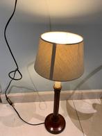 Tafellamp met houten voet, Comme neuf, Enlèvement ou Envoi