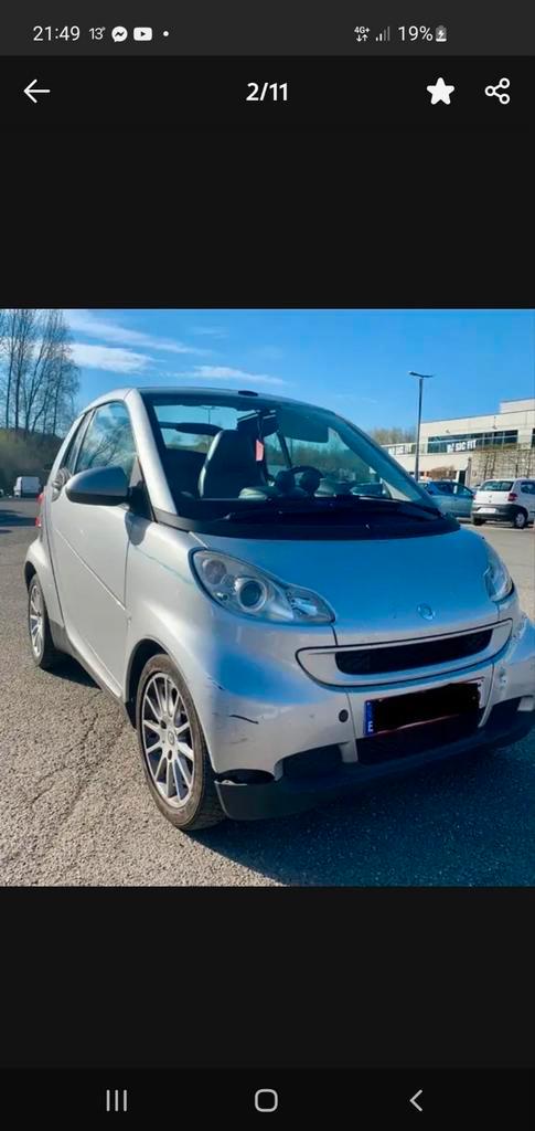 Smart fortwo 1.0 Mhd Passion Softouch cabriolet, Auto's, Smart, Particulier, ForTwo, Airbags, Airconditioning, Centrale vergrendeling