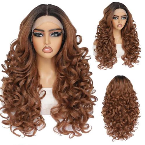 Luxe lace front pruik lang krullend haar model Calla kleur O, Handtassen en Accessoires, Uiterlijk | Haarverzorging, Nieuw, Pruik of Haarverlenging