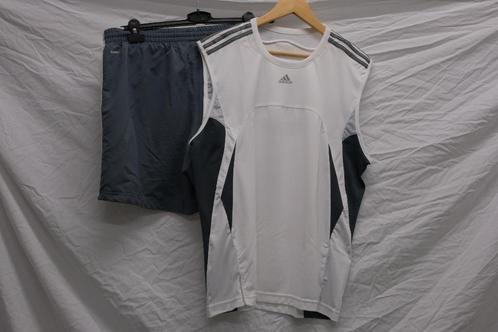Adidas Tank-top (XL) & Short (L), Kleding | Heren, Sportkleding, Gedragen, Fitness, Maat 56/58 (XL), Wit, Ophalen