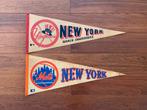 Set van 2 grote vintage YANKEES/METS wimpels, Ophalen of Verzenden