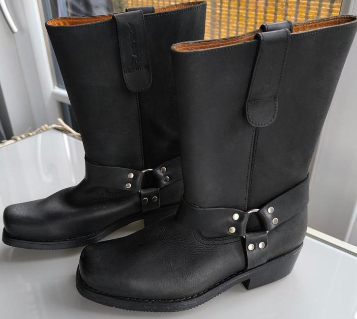 NIEUWE T42 FALCO BIKER ZWARTE LEREN MOTORLAARZEN, Motoren, Kleding | Motorkleding, Laarzen, Heren, Nieuw zonder kaartje, Ophalen of Verzenden