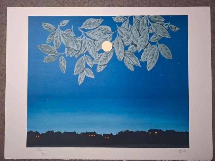 René MAGRITTE, genummerde lithografie, Antiek en Kunst, Kunst | Litho's en Zeefdrukken, Ophalen of Verzenden