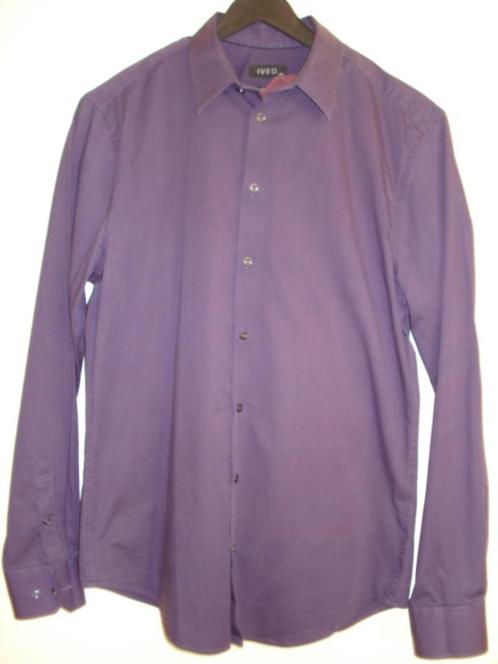 Iveo JBC overhemd shirt lange mouwen M medium 39/40 paars, Kleding | Heren, Overhemden, Nieuw, Halswijdte 39/40 (M), Paars, Verzenden