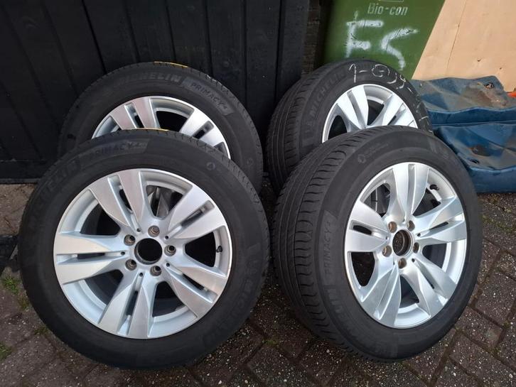 Originele Mercedes velgen met goede banden, Auto-onderdelen, Banden en Velgen, Velg(en), Zomerbanden, 16 inch, 225 mm, Personenwagen