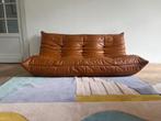 Ligne Roset 3-zit Togo - bruin leder, Ophalen, 100 tot 125 cm, 150 tot 200 cm, Driepersoons