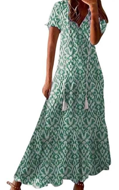 Zomerjurk lang, Kleding | Dames, Jurken, Zo goed als nieuw, Blauw, Ophalen of Verzenden