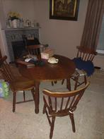 tafel stijl bonanza met 4 stoelen, Ophalen, Gebruikt, Rond, Vier personen
