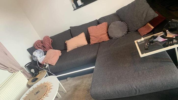 Canapé d’angle Weba avec fonction canapé-lit et led, Maison & Meubles, Canapés | Coins salons complets, Utilisé, Cuir, Tissus