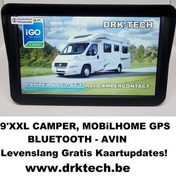 9' inch Camper, Auto, Truck GPS Navigatie Heel Europa Map.BT beschikbaar voor biedingen
