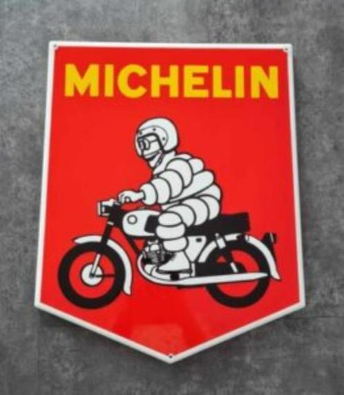 Michelin banden emaillen reclame bord garage showroom borden, Collections, Marques & Objets publicitaires, Comme neuf, Panneau publicitaire