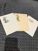 Set vintage briefpapier 3 stuks kuifje / tintin / Hergé, Ophalen of Verzenden, Kuifje, Zo goed als nieuw