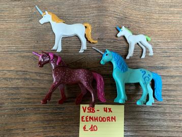 PLAYMOBIL V98: LOT 4 EENHOORNS beschikbaar voor biedingen