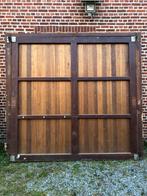 2 garagepoorten, Doe-het-zelf en Bouw, Deuren en Vliegenramen, Ophalen, Gebruikt, Hout
