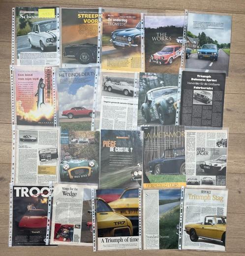 TRIUMPH - ARTIKELS, Boeken, Auto's | Folders en Tijdschriften, Ophalen of Verzenden