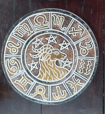 plaque murale signe astrologique zodiaque 30 cm capricorne  beschikbaar voor biedingen