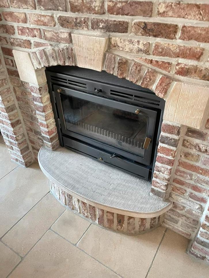 Inbouwhaard hout, Maison & Meubles, Cheminées, Comme neuf, Cheminée au bois, Enlèvement