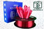 JAYO Nieuwe 3D filament PETG Transparant Rood rol 1.1 kg, Verzenden, Nieuw