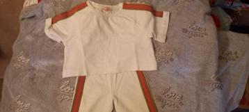 witte set Imperial: shirt en short maat 110 beschikbaar voor biedingen