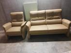 Salon nog in goede staat te koop!, Ophalen, Driepersoons, Leer, Zo goed als nieuw