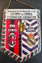 AC Milan Real Madrid 1989 prachtige vintage vaandel, Verzamelen, Ophalen of Verzenden, Zo goed als nieuw, Vaantje of Sjaal