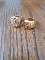 2 zegelringen voor heren.  vintage, Ophalen of Verzenden, Zo goed als nieuw, Goud