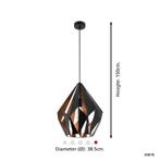 Set van 2 hanglampen, Huis en Inrichting, Lampen | Kroonluchters, Ophalen, Zo goed als nieuw