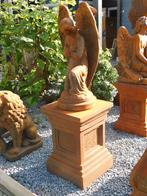 Angel, résistant aux intempéries, à genoux, sur une base XXL, Jardin & Terrasse, Enlèvement ou Envoi, Pierre, Ange