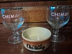 CHIMAY - 2 nieuwe degustatieglaasjes+hapjesschaal, Verzamelen, Ophalen
