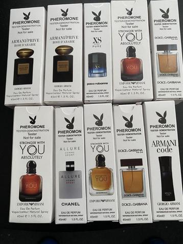 Verzamel Collectie testers van al uw wereldse parfums 45 ml beschikbaar voor biedingen