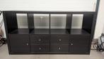 Ikea Kallax zwart, Huis en Inrichting, Ophalen, Gebruikt, 100 tot 150 cm, 25 tot 50 cm