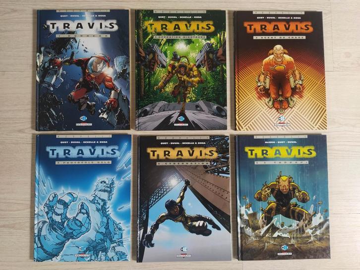 Travis 1 à 5  + 6.2, Boeken, Stripverhalen, Gelezen, Complete serie of reeks, Ophalen of Verzenden