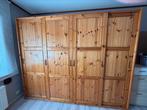 Schitterende grote kledingkast in massief geolied grenenhout, Ophalen, Zo goed als nieuw, Grenenhout