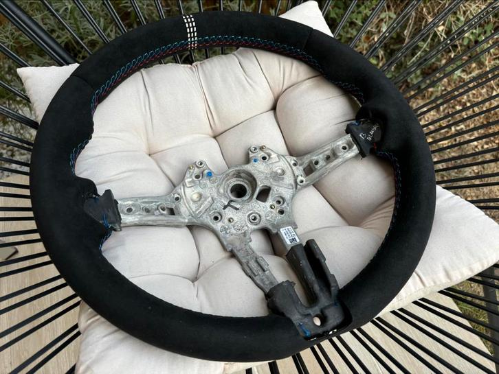 Volant NEUF BMW Alcantara Bague CS Blanche Série 1 2 3 4, Auto-onderdelen, Besturing, BMW, Ophalen of Verzenden