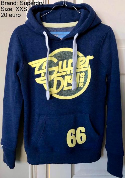 Blauwe hoodie/pull Superdry XS/XXS, Kleding | Dames, Truien en Vesten, Nieuw, Maat 34 (XS) of kleiner, Blauw, Ophalen of Verzenden