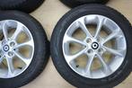 Smart fortwo forfour w453 velgen 15 inch + zomerbanden 4x100, Auto-onderdelen, 15 inch, Velg(en), 165 mm, Gebruikt