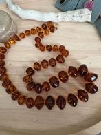 Vintage halsketting in ambersteen, Handtassen en Accessoires, Antieke sieraden, Verzenden, Ketting