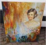 Belle œuvre peinte moderne « Femme et fleurs » - Torrent, Enlèvement ou Envoi