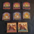 8 x Bier etiket Bière Etiquette Brasserie Grimbergen, Verzamelen, Ophalen of Verzenden