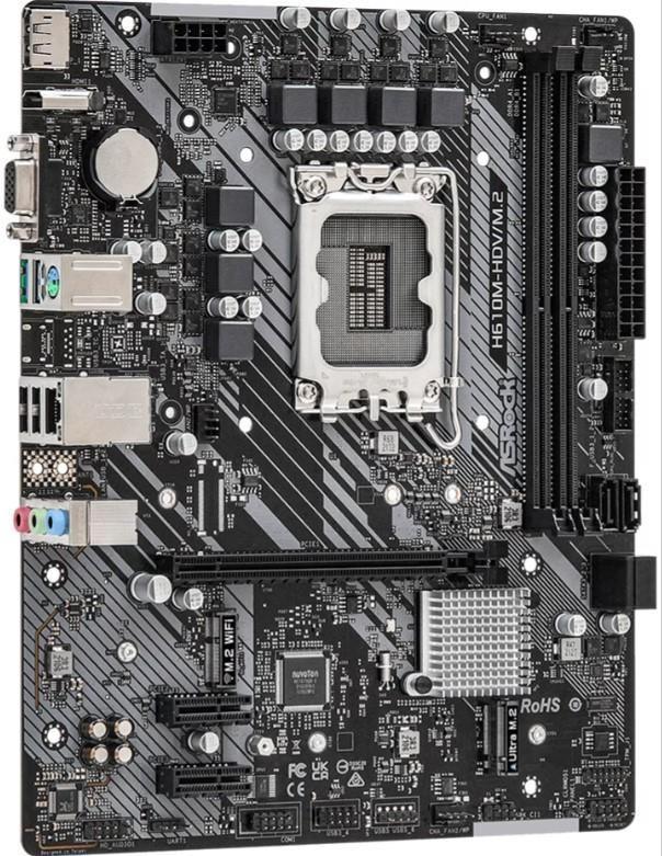 ASRock H610M-HDV/M.2 Socket 1700, Informatique & Logiciels, Cartes mères, Utilisé, Intel, DDR4, Enlèvement ou Envoi