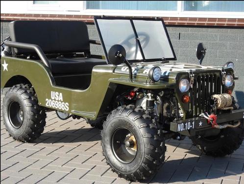 Willy’s Jeep 4-takt 150cc 3 versnellingen 200x100cm Nieuw!!, Auto's, Jeep, Bedrijf, Overige modellen, Trekhaak, Benzine, SUV of Terreinwagen
