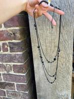 Zwarte fijne mooie Halsketting, Enlèvement ou Envoi, Utilisé, Noir, Autres matériaux