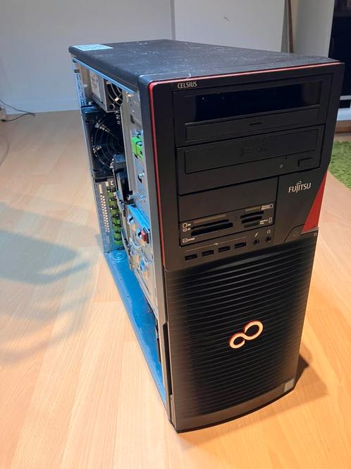 2 stuks Fujitsu Celsius m740 xeon workstation, Computers en Software, Desktop Pc's, Gebruikt, 3 tot 4 Ghz, SSD, 32 GB, Met videokaart