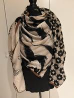 Foulard Shanna noir, beige et doré, Kleding | Dames, Mutsen, Sjaals en Handschoenen, Ophalen of Verzenden, Zo goed als nieuw