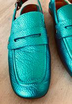 Très beaux mocassins VERO CUOIO cuir italien turquoise, Chaussures basses, Porté, Autres couleurs, VERO CUOIO