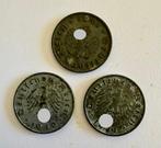 3 munten 10 pfenning WO2, Verzamelen, Ophalen of Verzenden