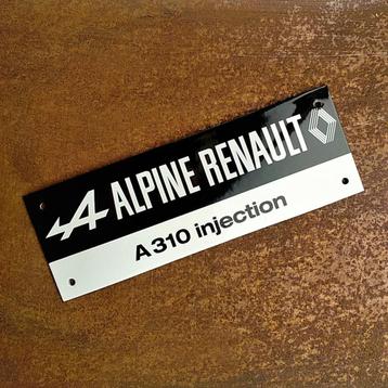 Plaque publicitaire pour revendeur REANAULT ALPINE 310 en ém, Envoi, Utilisé, Panneau publicitaire