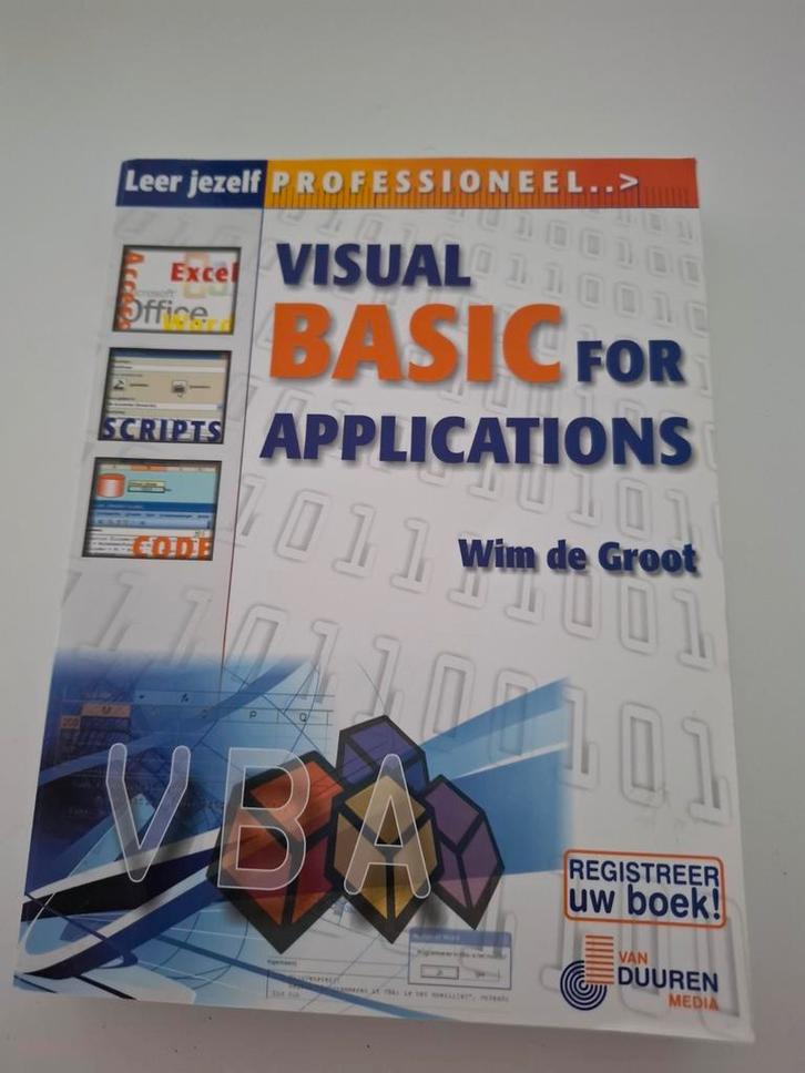 Leer jezelf professioneel Visual Basic voor Applicaties, Boeken, Informatica en Computer, Zo goed als nieuw, Software, Ophalen of Verzenden